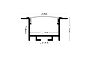 LED Einbauprofil EP21X