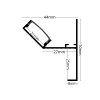 LED Profil für abgehängte Decken PD1 1m Maxi Weiß