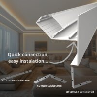 LED Profil für abgehängte Decken PD1 1m Maxi Weiß