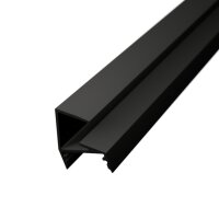 LED Glaskantenprofil GP1X 2m Schwarz