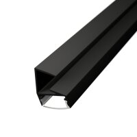 LED Glaskantenprofil GP1X 2m Schwarz