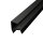 LED Glaskantenprofil GP1X 2m Schwarz