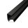LED Glaskantenprofil GP1X 2m Schwarz
