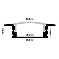 LED Einbauprofil EP1X 1m