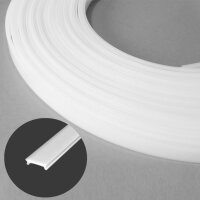 LED Profil Abdeckung flach flexibel opal/weiß 50m...