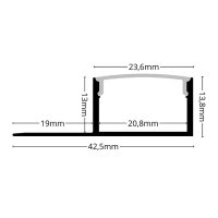 LED Trockenbauprofil TP18X 1m