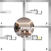 LED Profil für abgehängte Decken PD3 2m Weiß