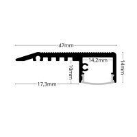 LED Treppenstufenprofil TS1X 2m