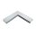 LED Profil UP1X Eckverbinder Silber mit weißer Abdeckung