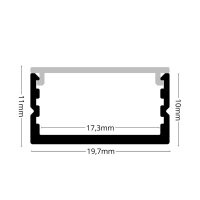 LED Profil UP10X 2m Schwarz