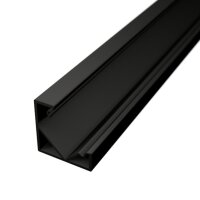LED Eckprofil EP1X 3m Schwarz