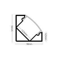 LED Eckprofil EP1X 3m Weiß