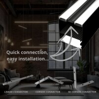 LED Profil für Hängeleuchten HP1X 2m Schwarz