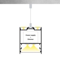 LED Profil für Hängeleuchten HP1X 2m Schwarz