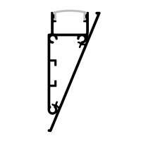 LED Wandprofil WP1X 2m Schwarz