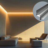 LED Profil für abgehängte Decken PD4 2m Weiß