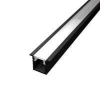 LED Einbauprofil Slim ESP1X 2m Schwarz