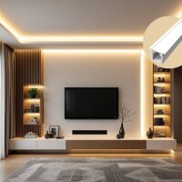 LED Einbauprofil Slim ESP1X 2m Weiß